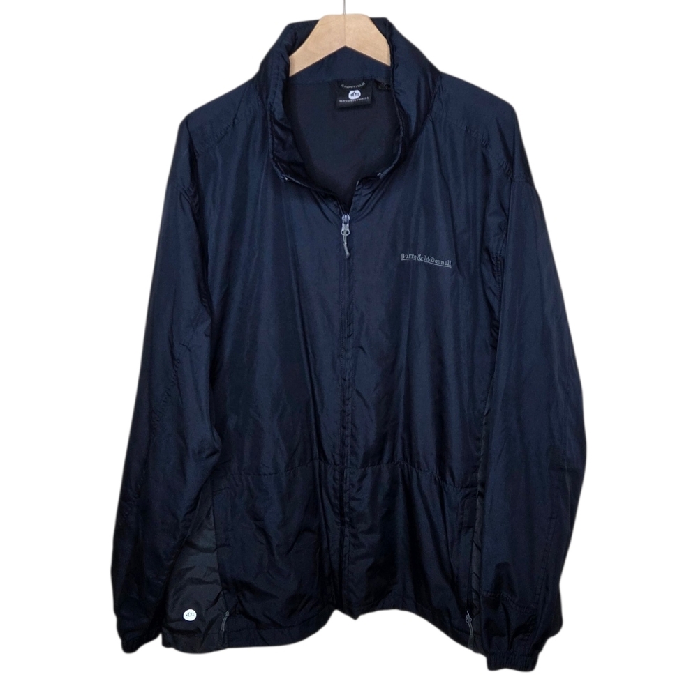 Stormtech Dark Navy Burns & McDonnell Logo Zip Front Windbreaker Jacket Size 2XL